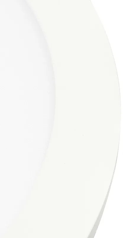 Plafonieră cu montaj încastrat albă 30 cm cu LED inclus cu 3 trepte de reglaj a luminozității IP44 - Steve