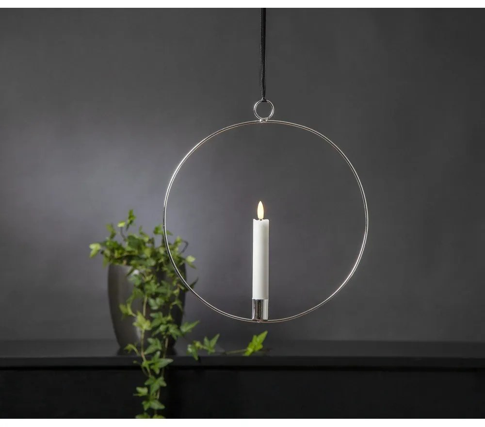 Decorațiune luminoasă argintie Flamme Ring – Star Trading