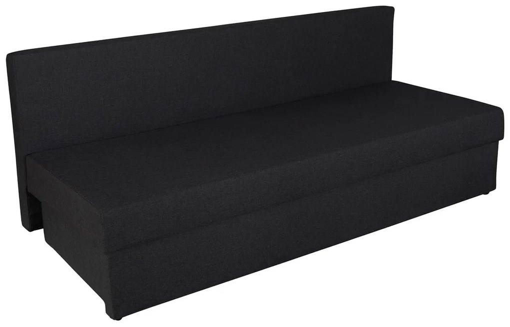 Canapea extensibila Alfi Anthracite 192x80x77 cm cu lada de depozitare, Stripes