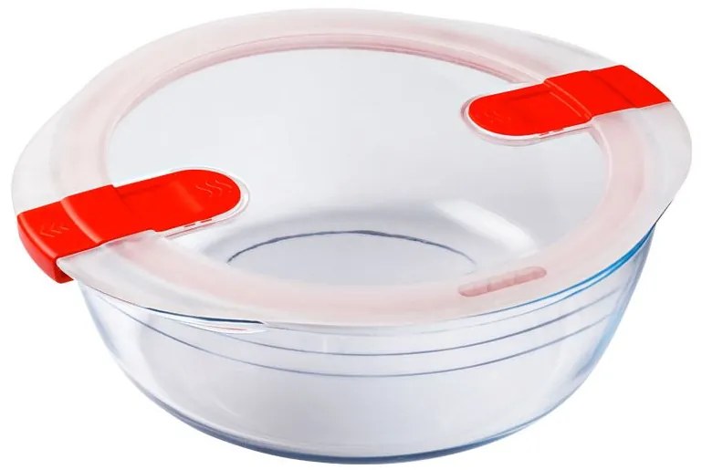 Recipient rotund cu capac de plastic 2.3l