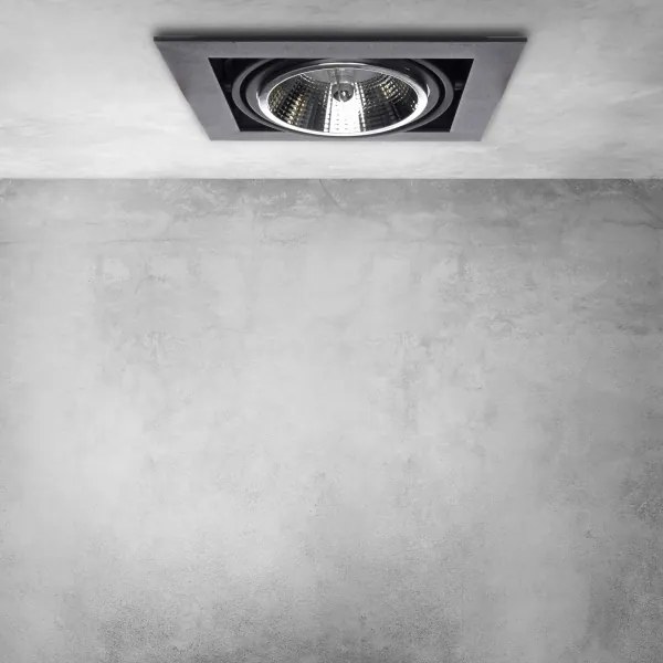 Lampă încastrată PLAZA AR111 1xGU10/12W/230V negru