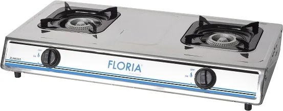 Aragaz plita inox Floria, 72 x 40 x10 cm, 2 och. ZLN8365, alimentare GPL Butelie