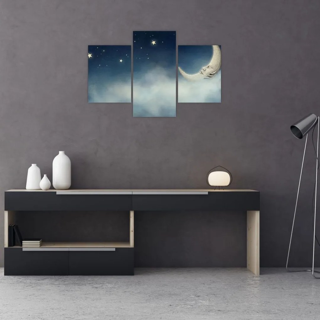 Tablou - Luna cu stele (90x60 cm)