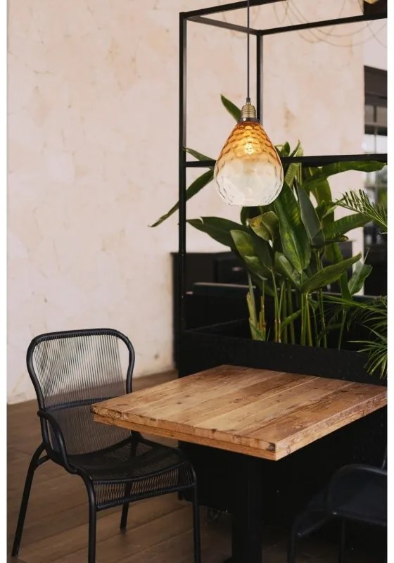 Pendul design decorativ SALVY D-21cm negru/chihlimbar