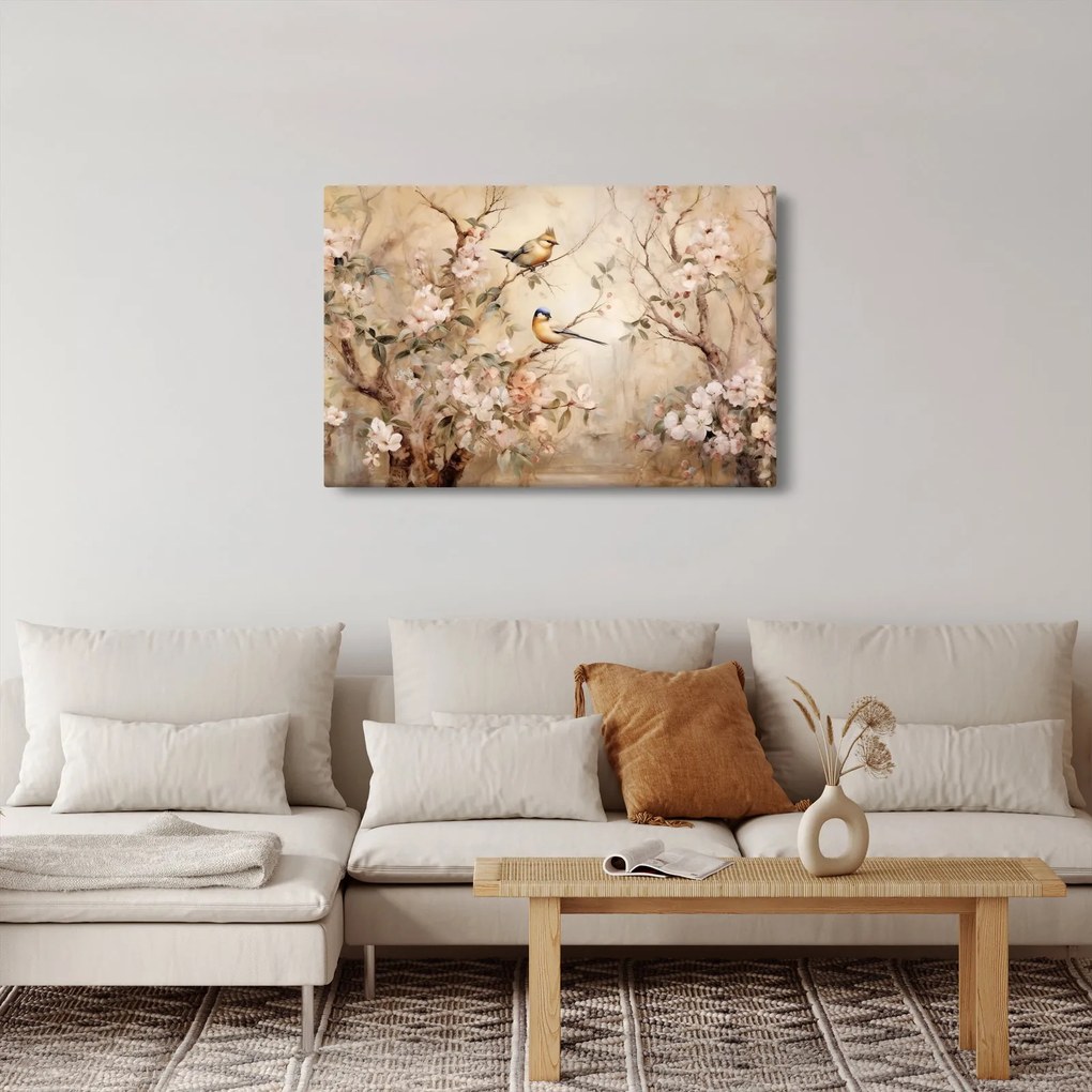 Tablou - Pictură de păsări de epocă II. (90x60 cm)