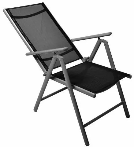 Garthen Set masă pliabilă pentru grădină + 4 scaune -negru