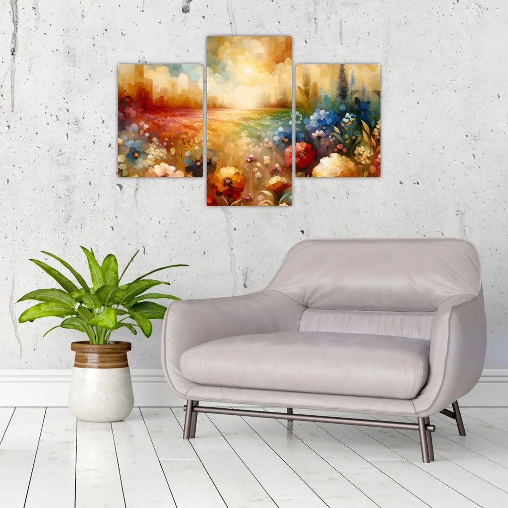 Tablou - Pajiște colorată (90x60 cm)