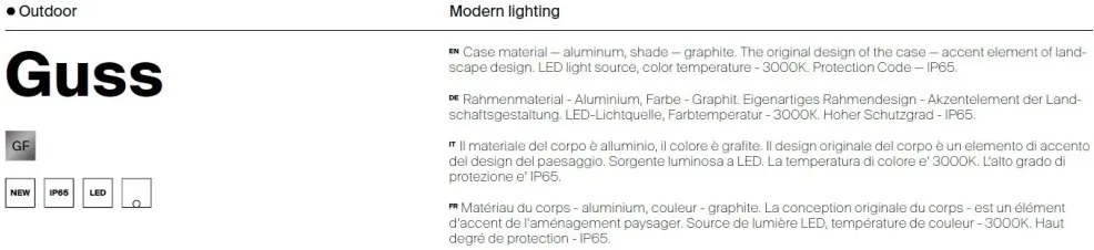 Stalp LED iluminat exterior IP65 Guss H-90cm