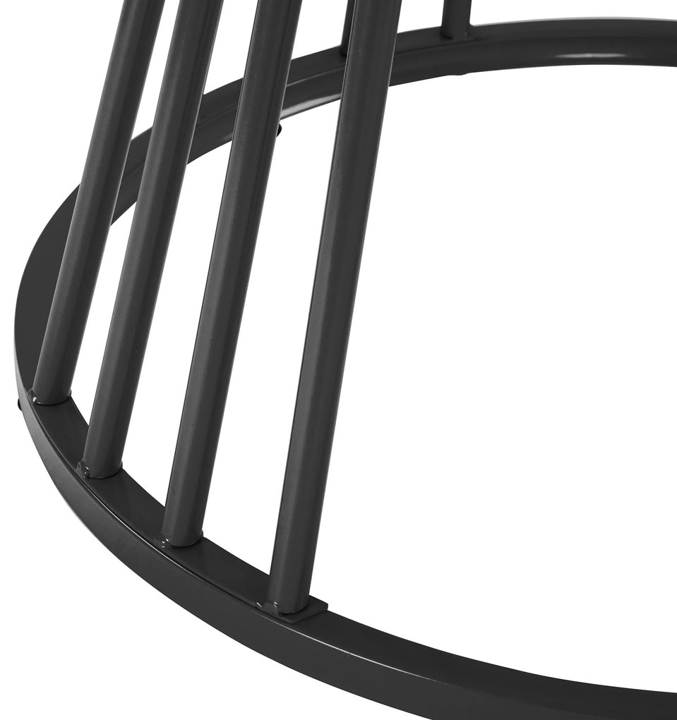 Masă rotundă modernă pentru dining, Alb+Negru | Aosom Romania