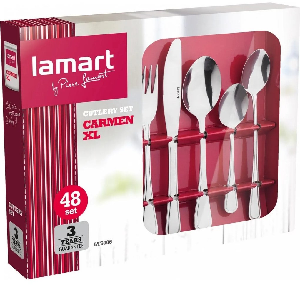 Set tacâmuri Lamart XL LT5006 Carmen, 48 piese