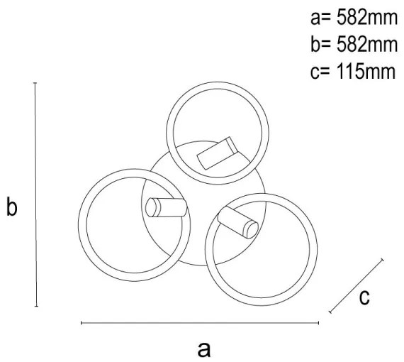 Plafonieră LED dimabilă LED/70W/230V 3000-6500K negru/maro + telecomandă