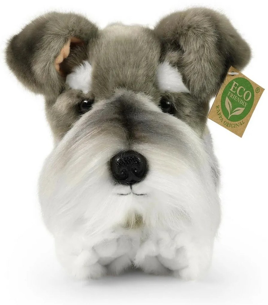 Câine de pluș Rappa Schnauzer 28 cm ECO - FRIENDLY