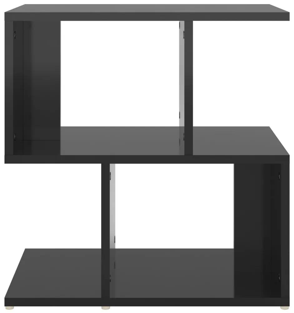 Dulap lateral, negru extralucios, 50x30x51,5 cm, PAL 1, negru foarte lucios