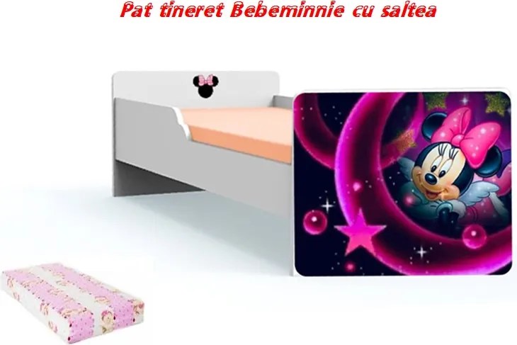 Pat tineret Bebeminnie cu saltea