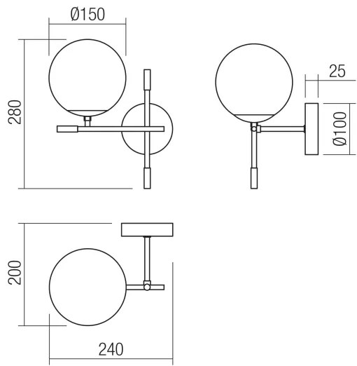 Aplică ESSENTIAL 1xE14/28W/230V Redo 01-2945