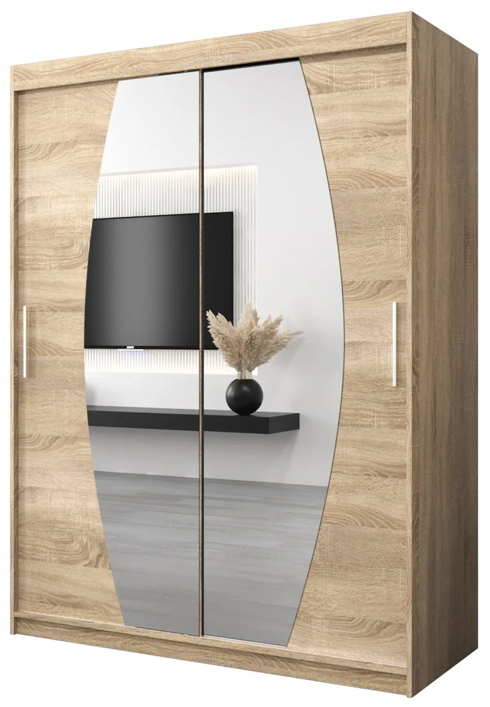 Dulap de haine 150 cm Eclipse (Stejar sonoma + Stejar sonoma). 1063412