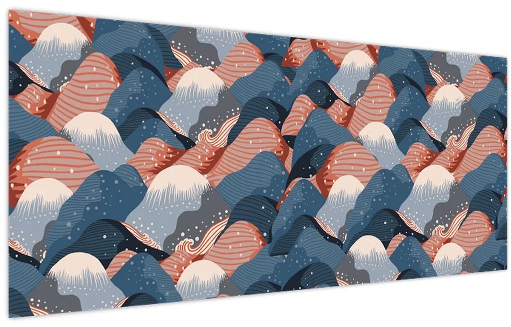 Tablou - Valuri și dealuri (120x50 cm)