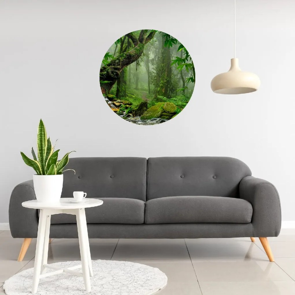 PIPPER. Autocolant circular de perete „Junglă misterioasă” mărimea: 60cm