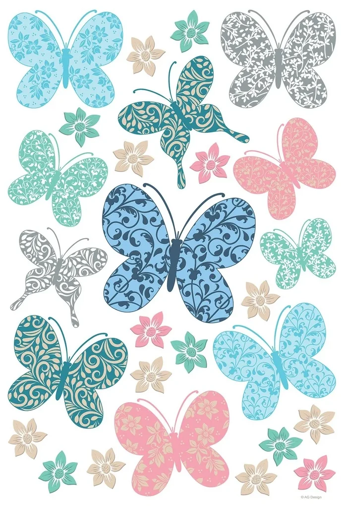 Decorațiune autoadezivă Butterflies, 42,5 x 65 cm