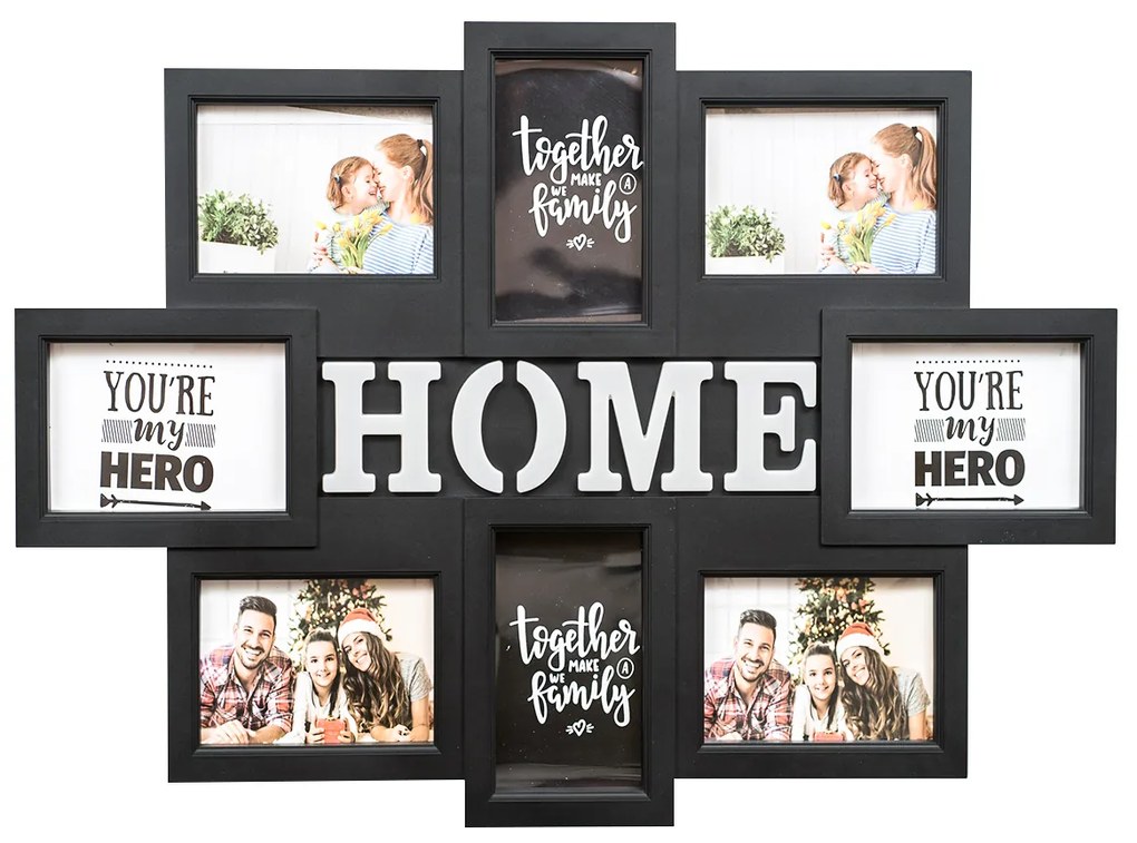 Rama foto Home, 8 poze, Naimeed D4561N, Negru