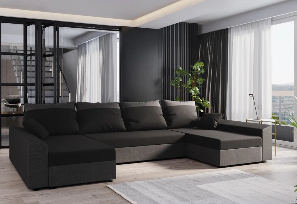 Supermobel Canapea extensibilă în formă de U PAUL N, 311x90x125, sawana 05/sawana 14