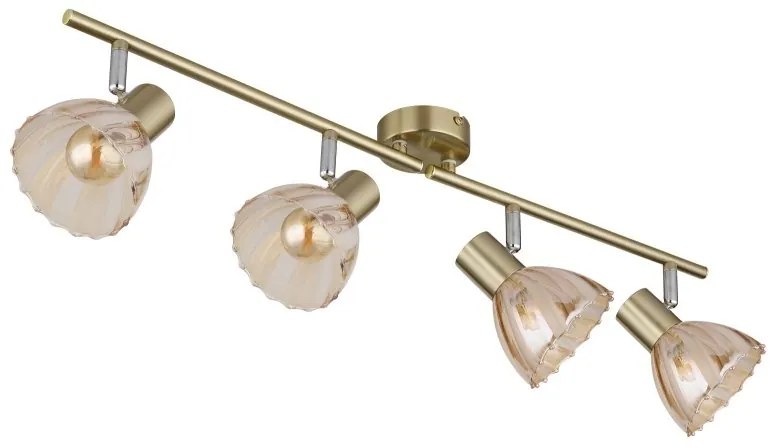 Plafoniera metal alama sticla chihlimbar ZACHERY 4L