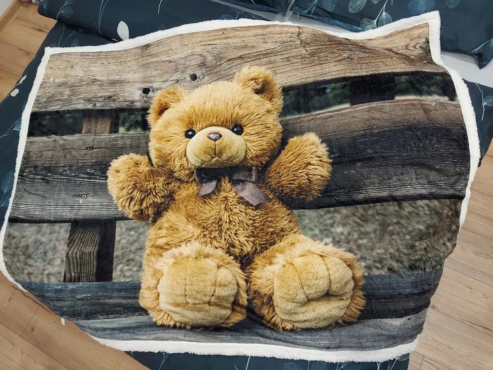 Pătură de calitate pentru copii cu motiv ursulet Lăţime: 130 cm | Lungime: 160 cm