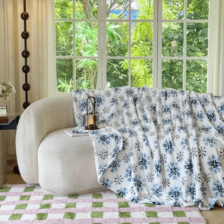 Patura cocolino ICY FLAKES, alba Dimensiune: 150 x 200 cm