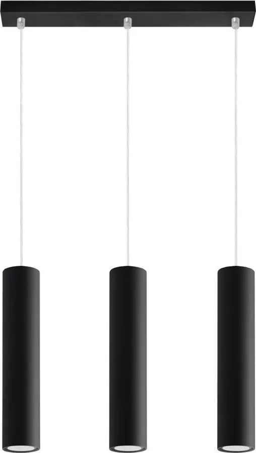 Lustră neagră din metal Castro – Sollux