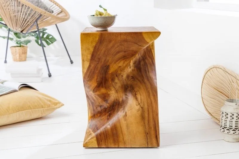 Masuta auxiliara design unicat Helix 30cm natur