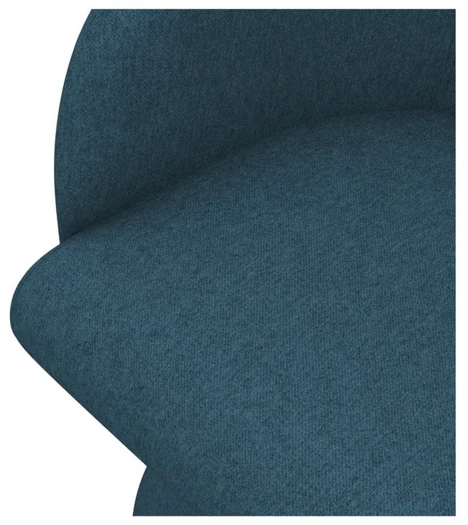 Scaun de sufragerie albastru tapițat Kanoa – Makamii