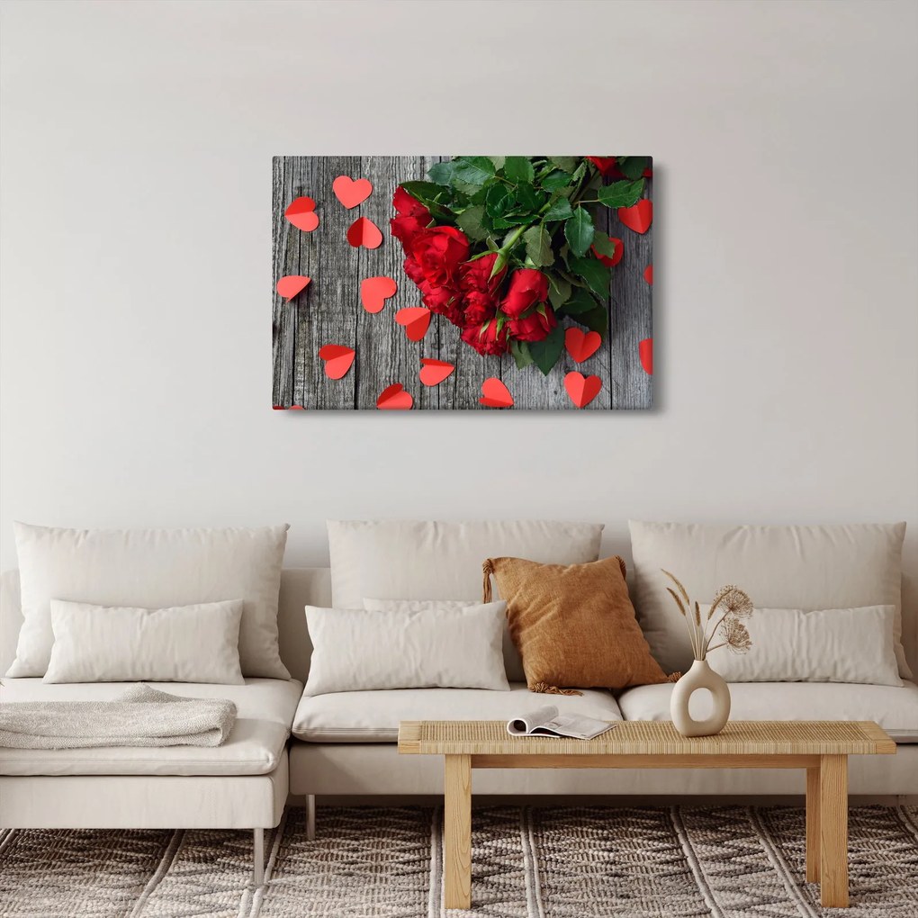 Tablou cu trandafiri (90x60 cm)