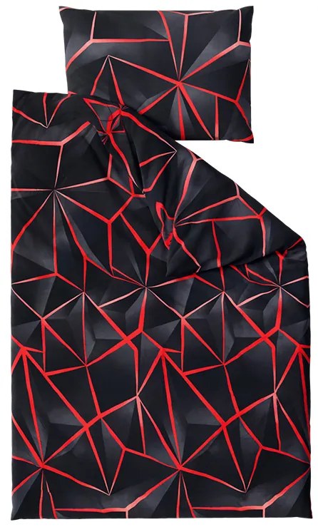 Lenjerie de pat din bumbac PENELOPE RED negru Dimensiune lenjerie de pat: 70 x 90 cm | 140 x 200 cm