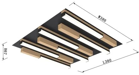 Wofi 9031-606 - LED plafonieră PALERMO dimabilă LED/26W/230V lemn