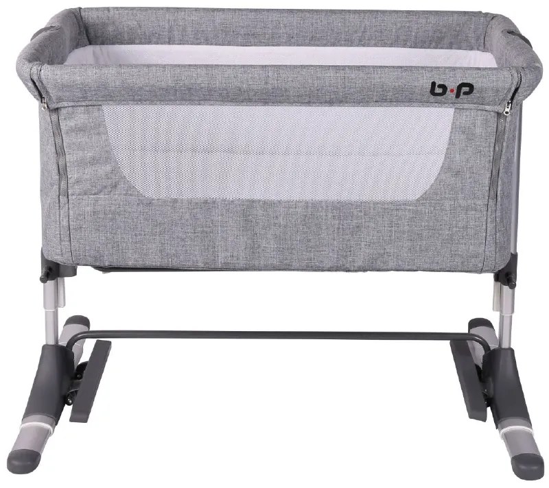Patut Mini Co-Sleeper Cu Sistem De Leganare, Gri, Bebe Royal, AP802