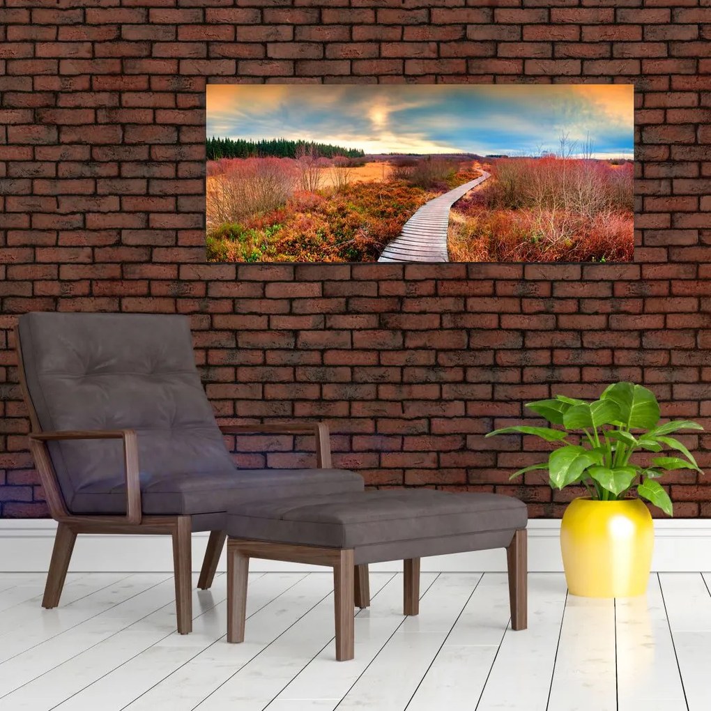 Tablou - Peisaj de toamnă - drum (120x50 cm)