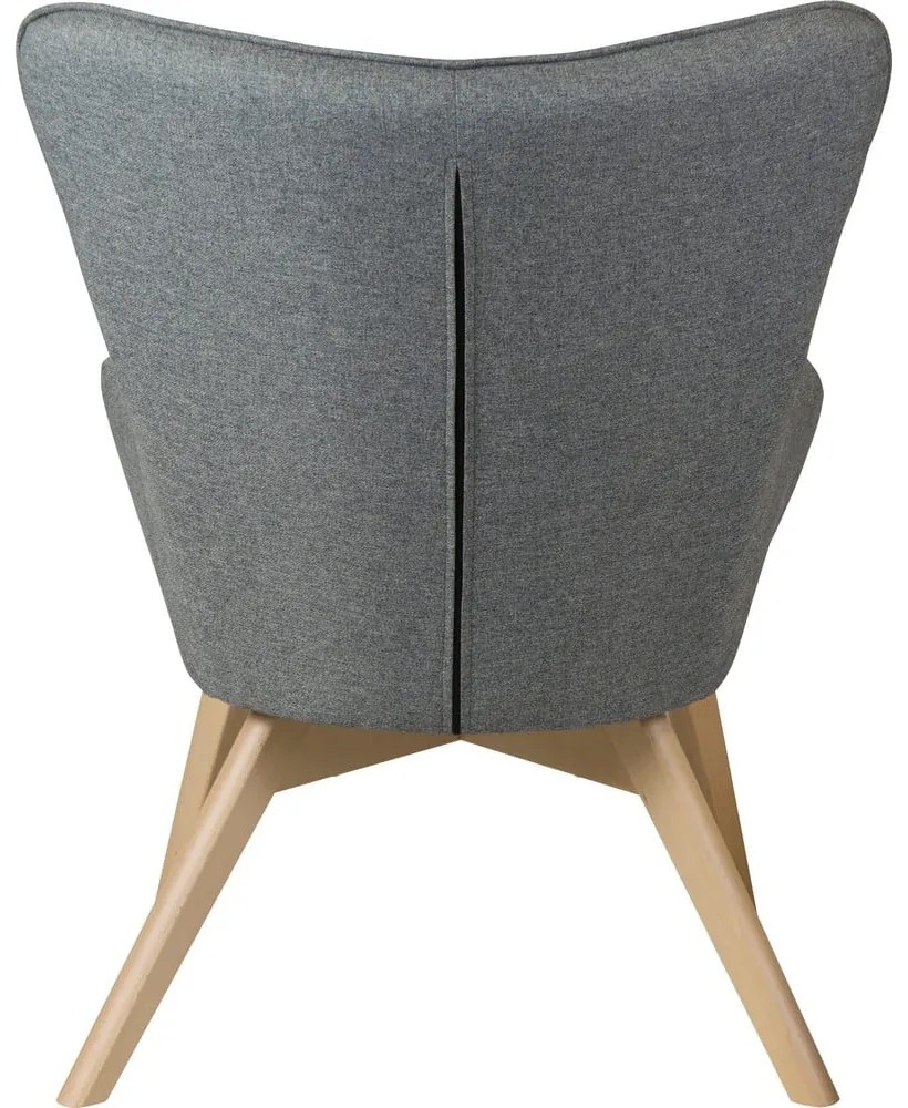 Fotoliu cu taburet gri Niko – Ropez