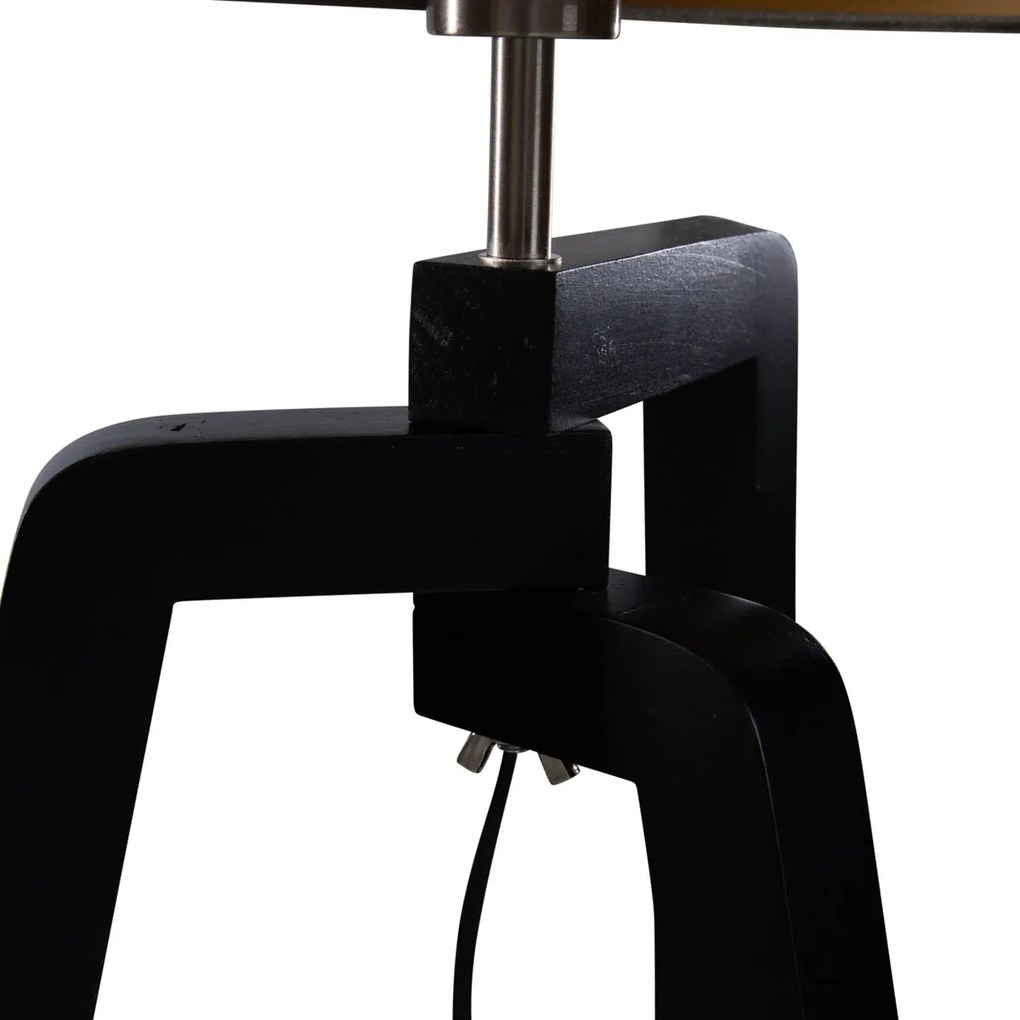 Lampă de podea neagră cu abajur din catifea verde 50cm - Puros