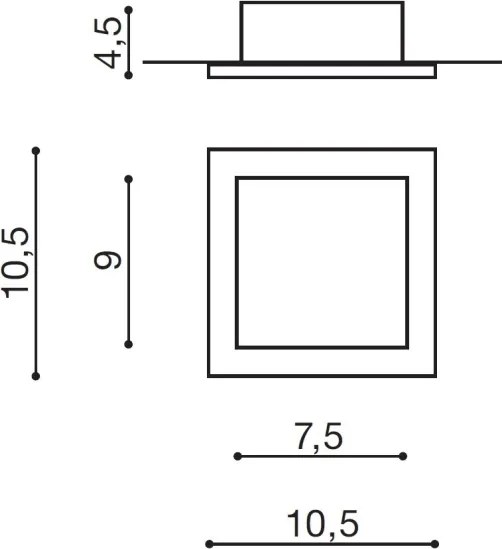 Azzardo AZ2801 - Lampă încastrată MINORKA 1xGU10/50W/230V