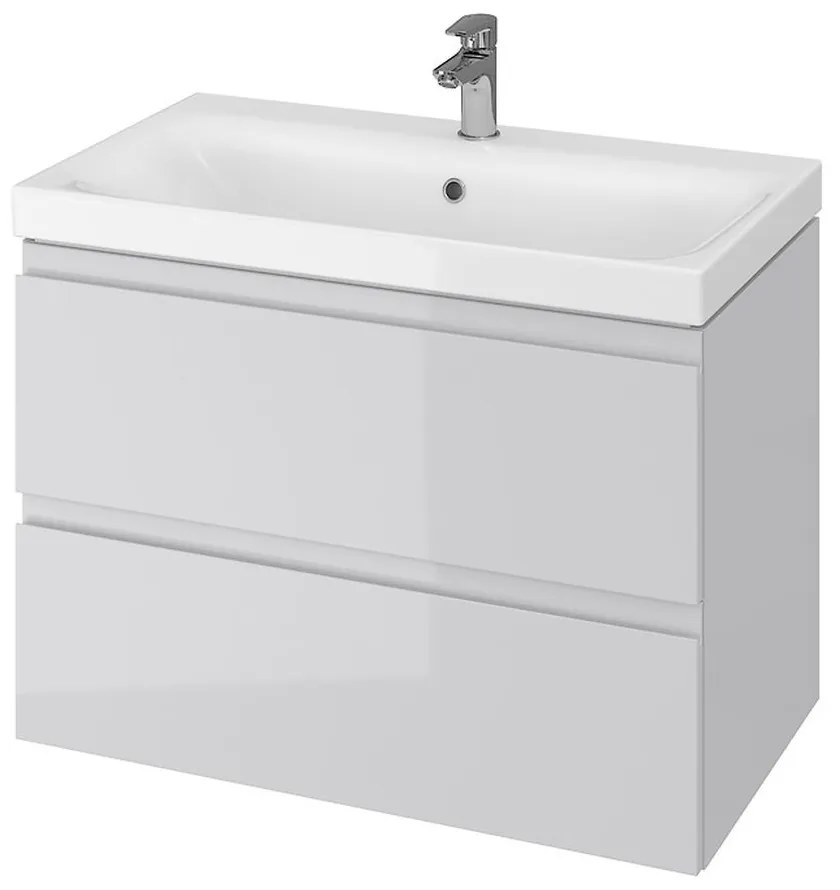 Dulap cu lavoar, 57x80x45 cm, 2 sertare, gri Gri, 800x450 mm