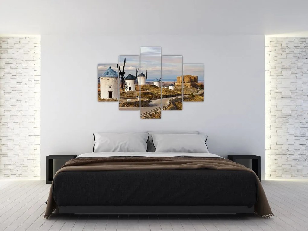 Tablou - Morile de vânt din Consuegra, Spania (150x105 cm)