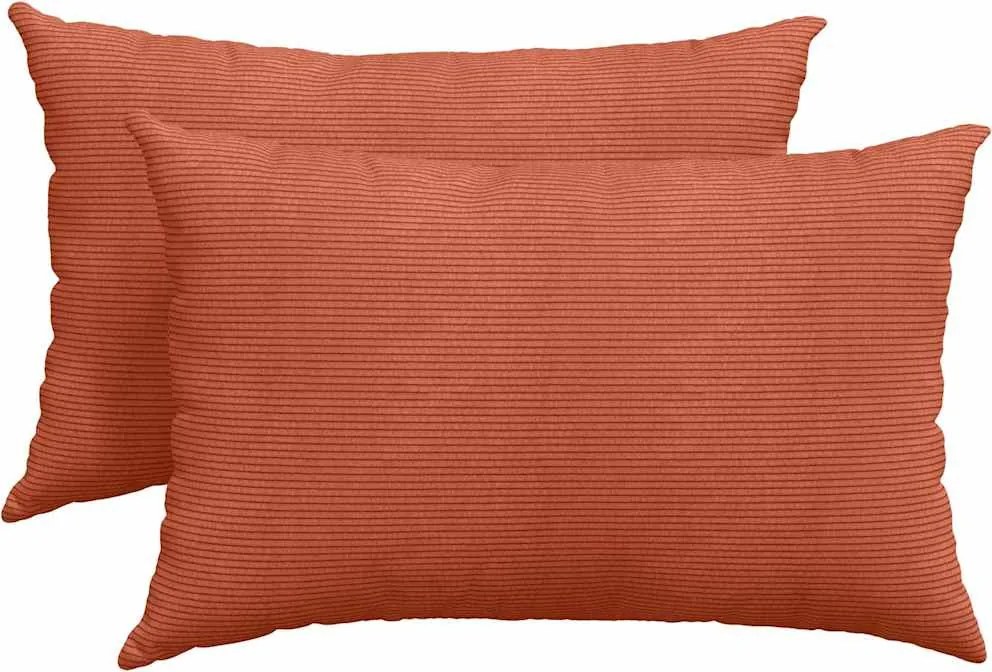 vidaXL Perne pentru canapea 2 pcs Roșu portocalie 60 x 40 cm