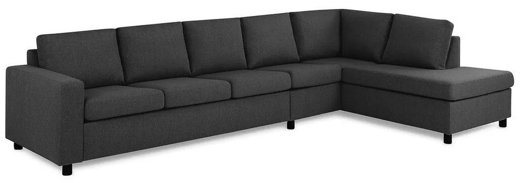 Colțar Scandinavian Choice C150Negru, Antracit, 347x199x79cm, Picioare: Plastic