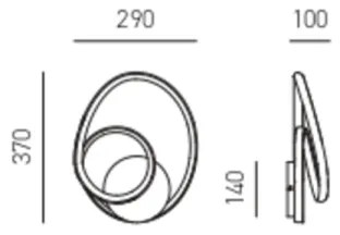 Aplică LED dimabilă DIVA 20W/230V auriu Gea Luce DIVA A SPAZZOLATO