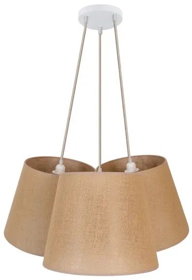 Lustră pe cablu Duolla ROSSA 3xE27/15W/230V d. 75 cm maro