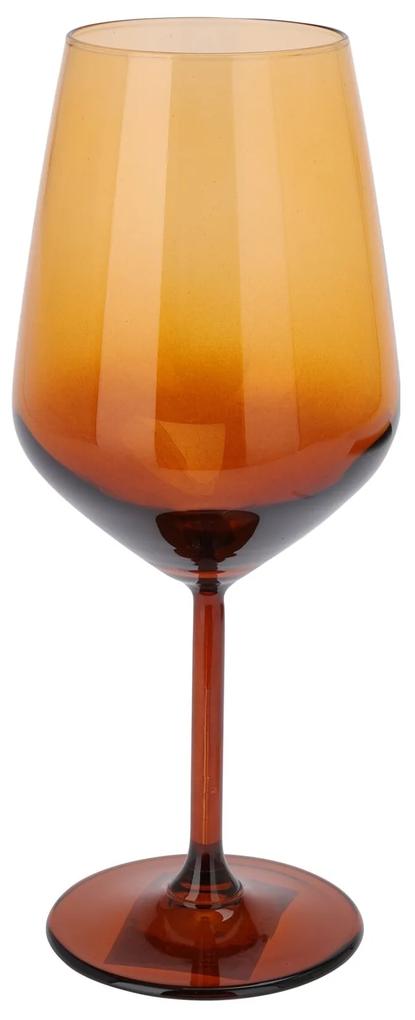 Pahar de vin Sunrise din sticla, portocaliu, 490  ml