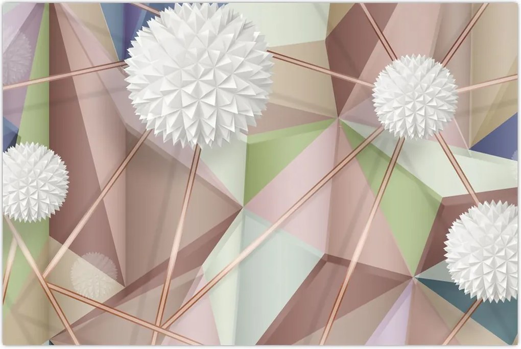 Tablou - 3D abstract culori pastel (90x60 cm)