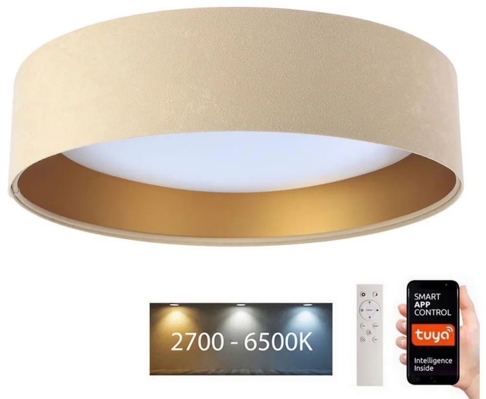 LED Plafonieră SMART GALAXY 36W 230V Wi-Fi Tuya bej/aur + DO