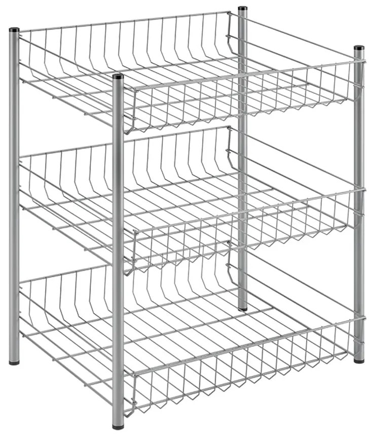 Organizator de bucătărie cu 3 nivele Metaltex