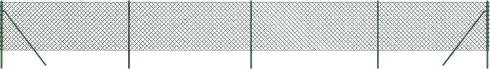 vidaXL Gard de plasă de sârmă, verde, 1x10 m